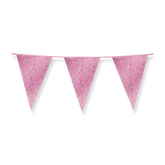 Vlaggenlijn Glitter Babyroze 6m